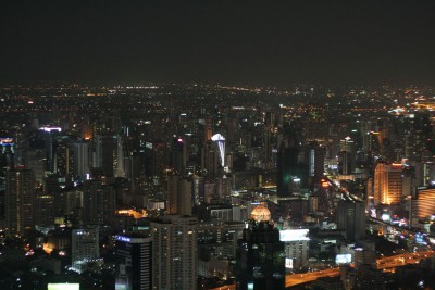 Таиланд. Бангкок. Ночной город. Вид с Байок Скай